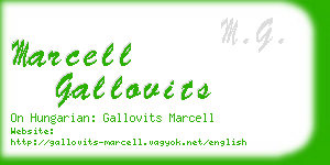 marcell gallovits business card